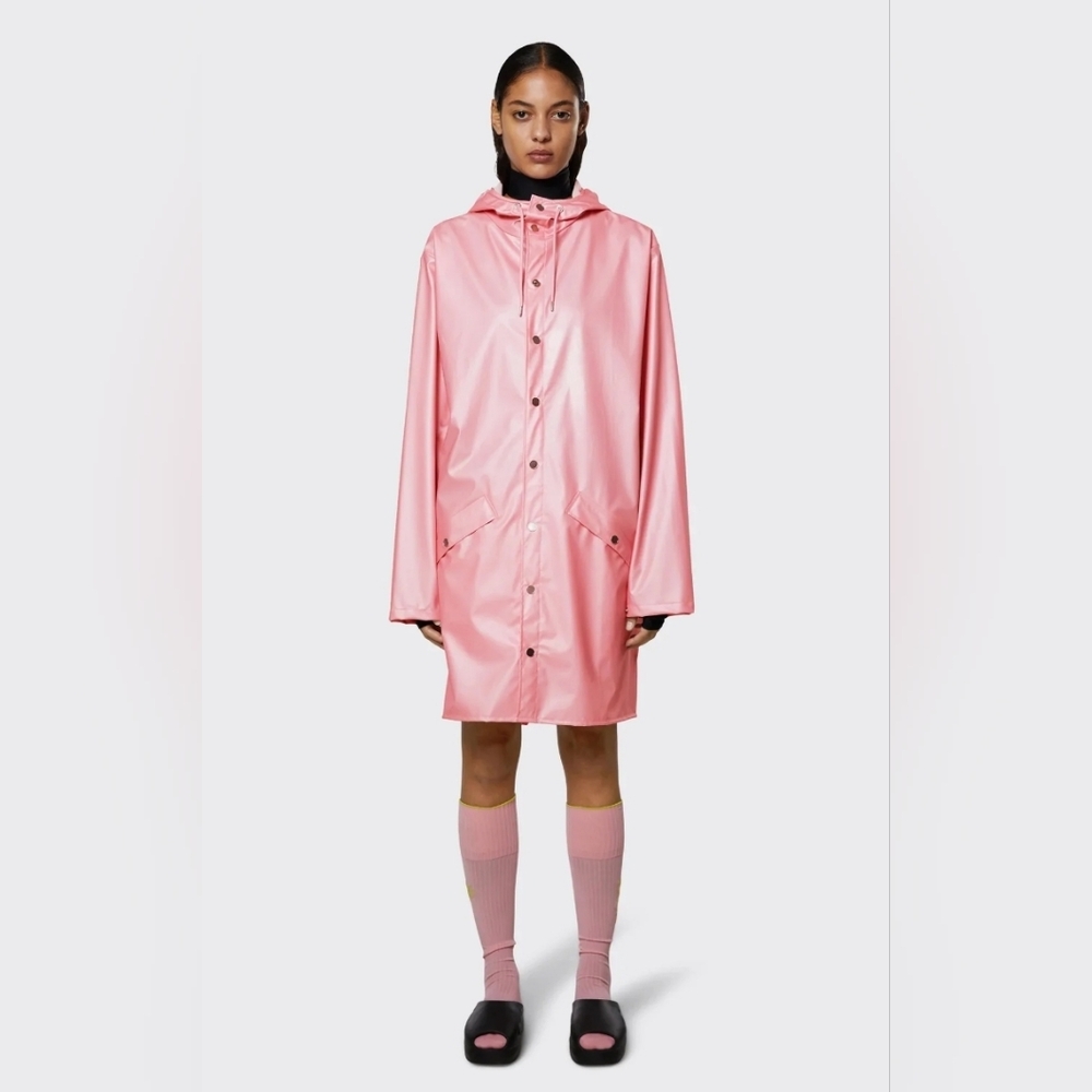 NWT RAINS long jacket Pink Sky